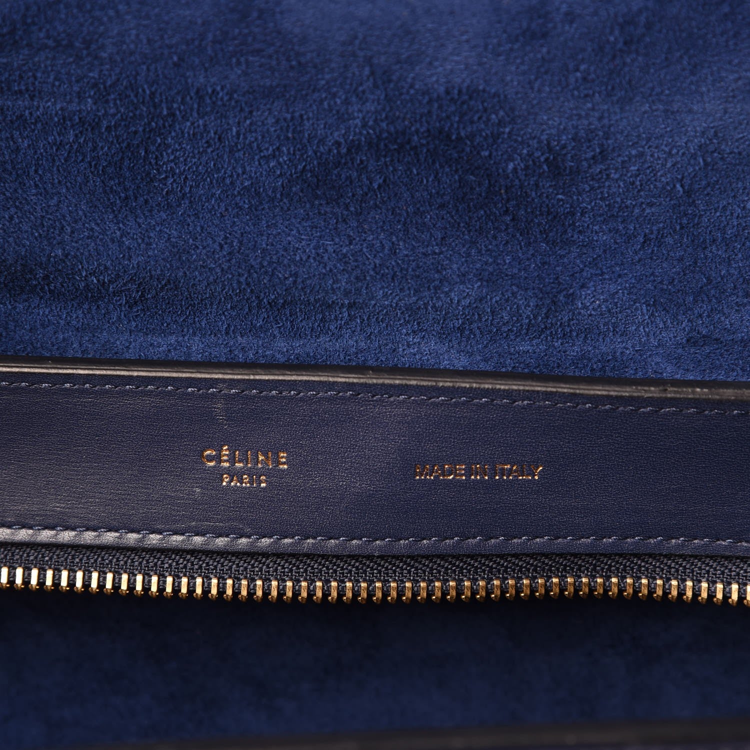Celine Palmelato Calfskin Medium Trapeze Ink Blue 6 of 14