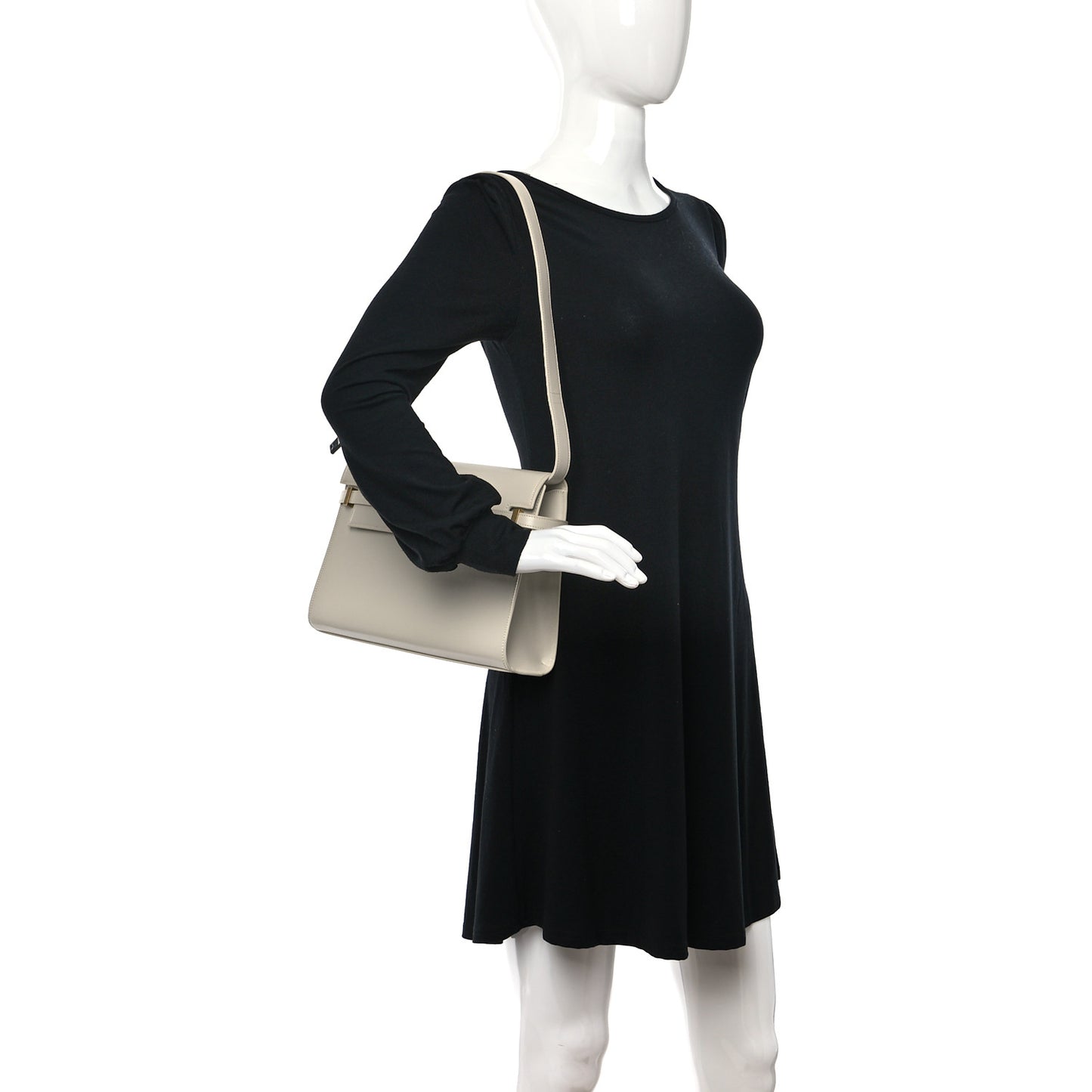 Smooth Calfskin Manhattan Shoulder Bag Crema Soft