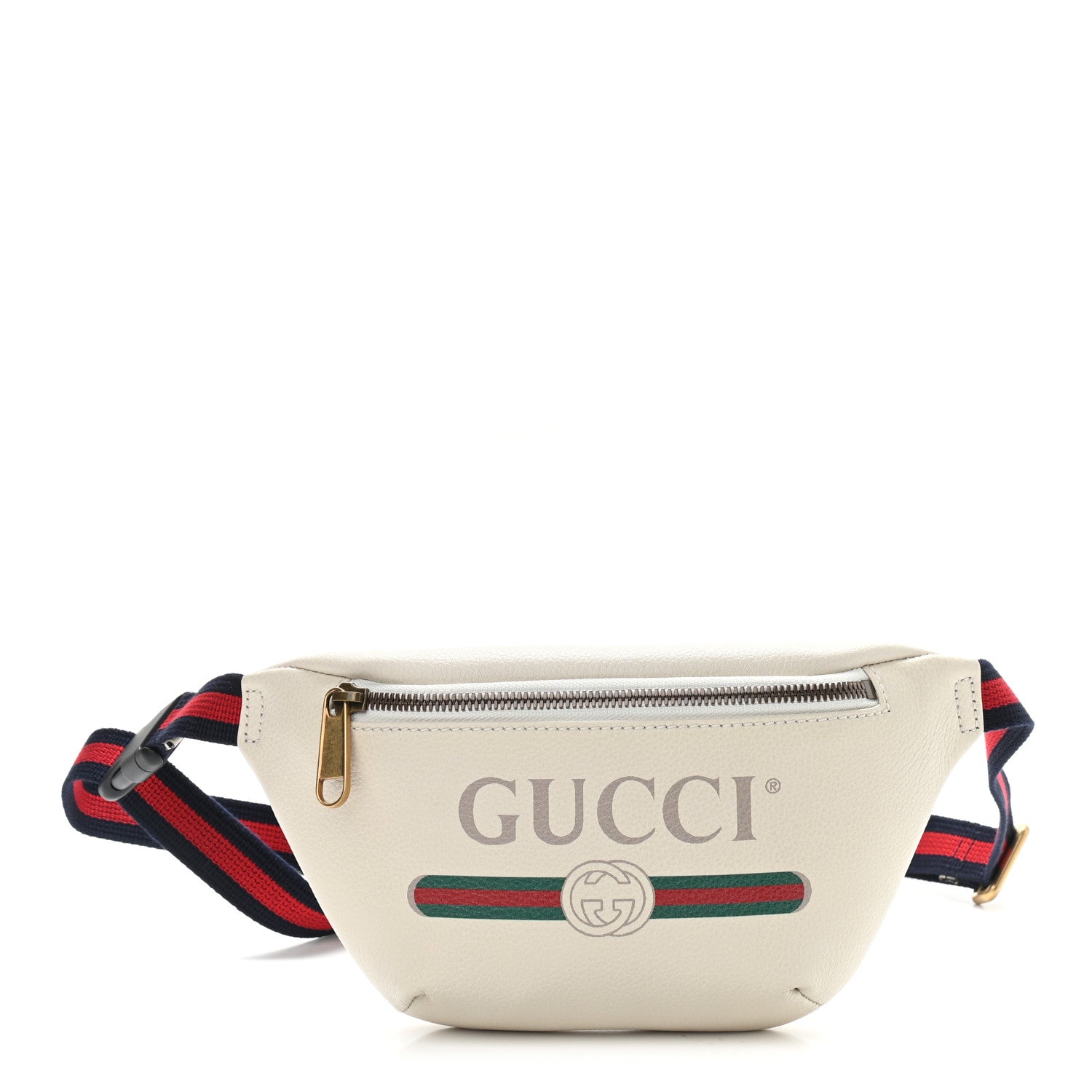 Gucci Grained Calfskin Small Logo Belt Bag White 1 of 9
