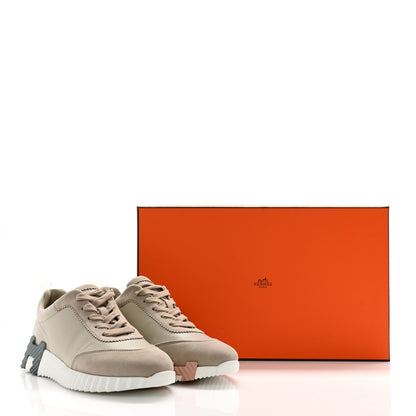 Hermes Sport Goatskin Suede Goatskin Womens Bouncing Sneakers 38 Beige Esquisse 10 of 10
