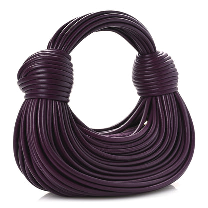 Bottega Veneta Nappa Mini Tubular Double Knot Grape 3 of 10