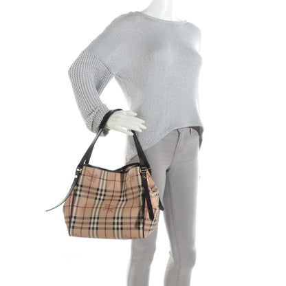 Burberry Haymarket Check Small Canterbury Tote Chocolate 2 of 8
