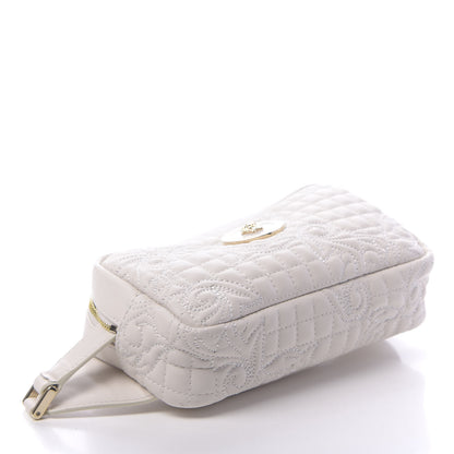 Versace Nappa Barocco Quilted Vanitas Medea Belt Bag White 4 of 9