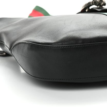 Gucci Calfskin Web Stripe Medium Dionysus Hobo Black 8 of 10
