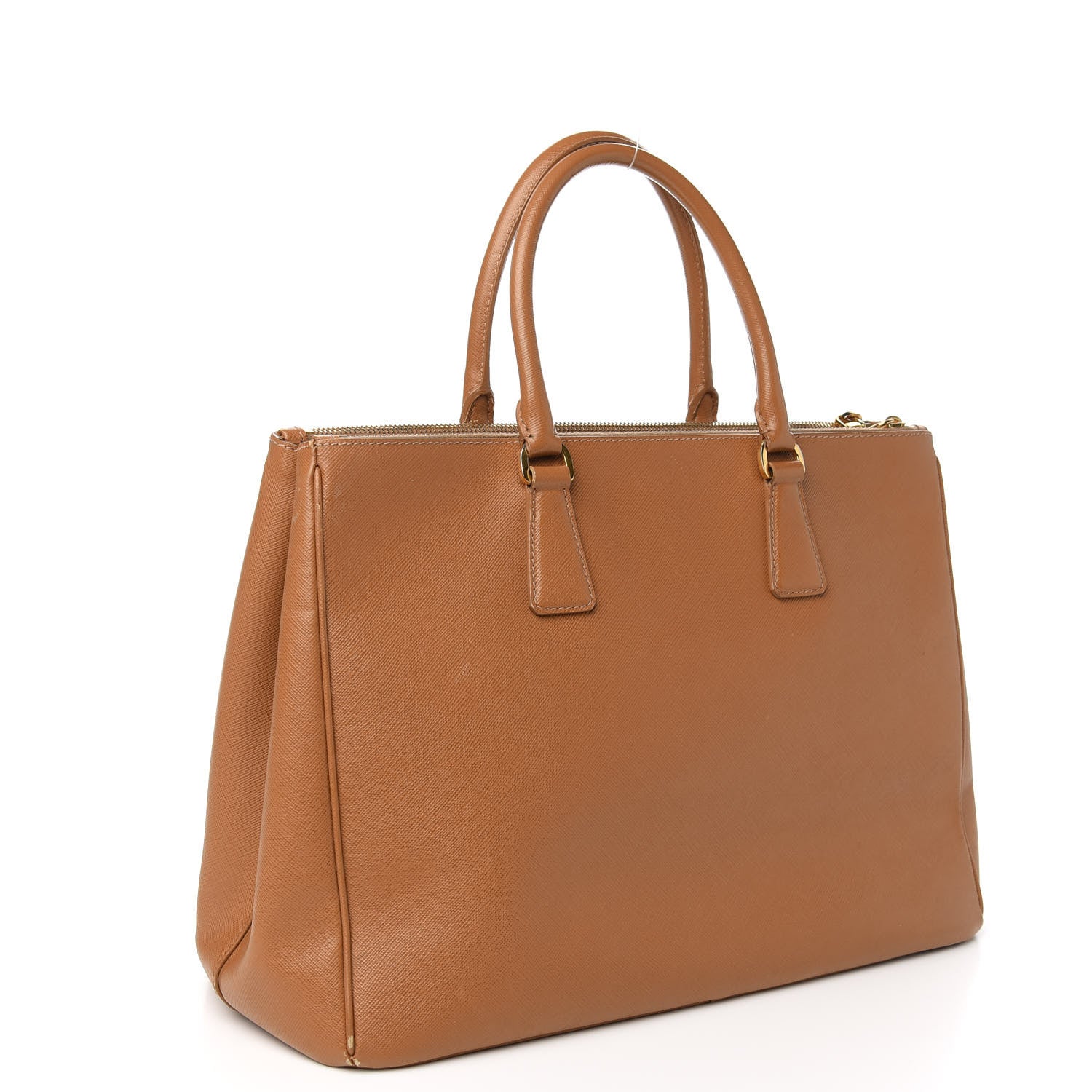 Prada Saffiano Large Galleria Double Zip Tote Caramel 2 of 17