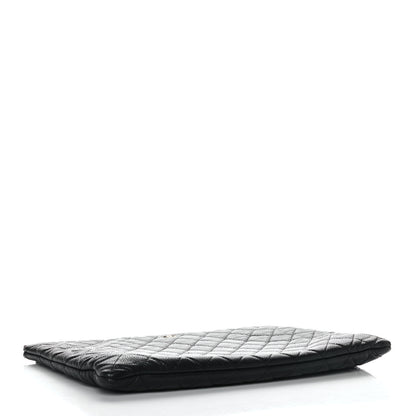 Chanel Caviar Quilted Large Cosmetic Case Black 4 of 11