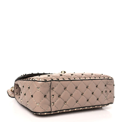 Valentino Garavani Lambskin Medium Rockstud Spike Shoulder Bag Poudre 4 of 9