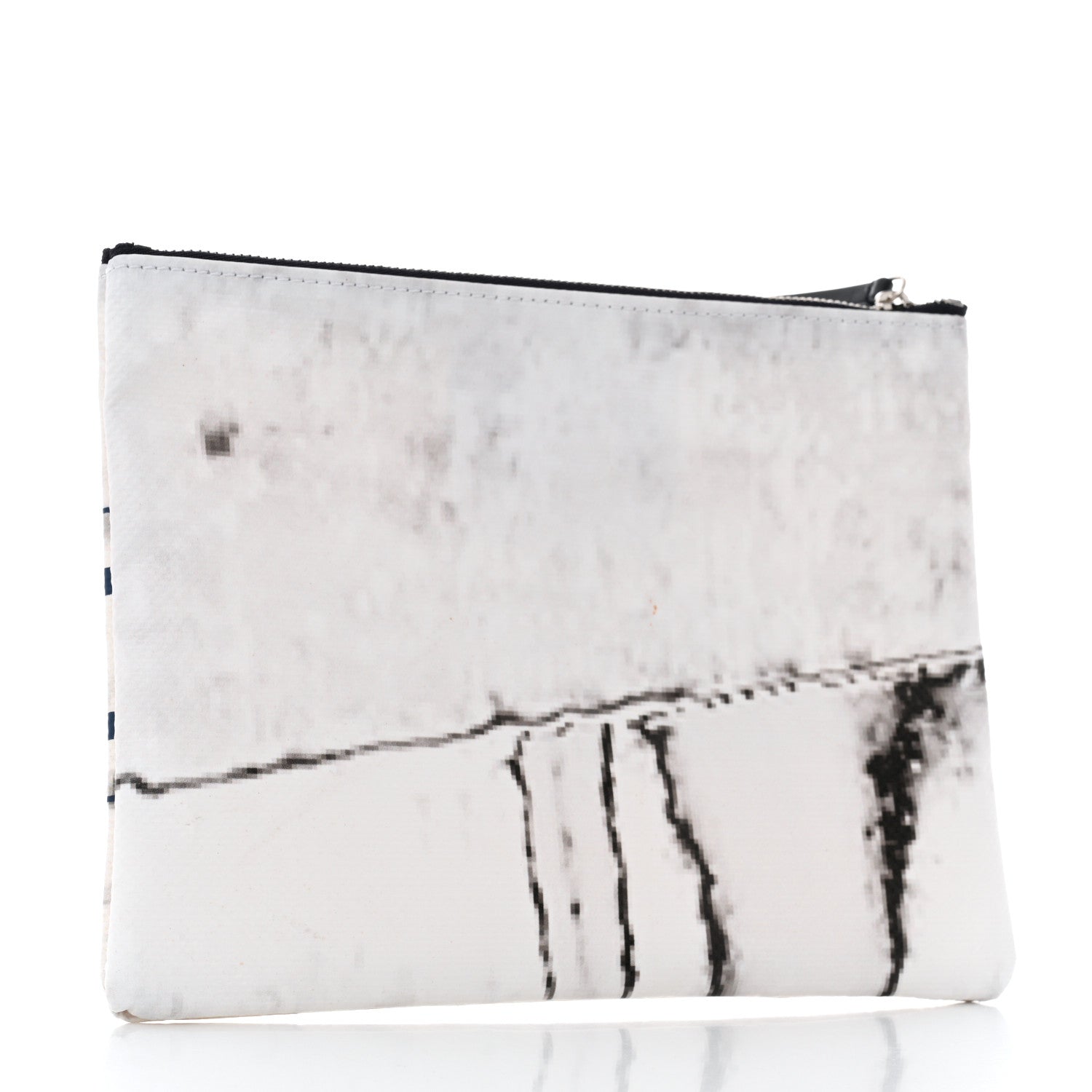 Christian Dior Trompe-L’oeil Canvas 30 Montaigne Cosmetic Pouch White Blue 3 of 5