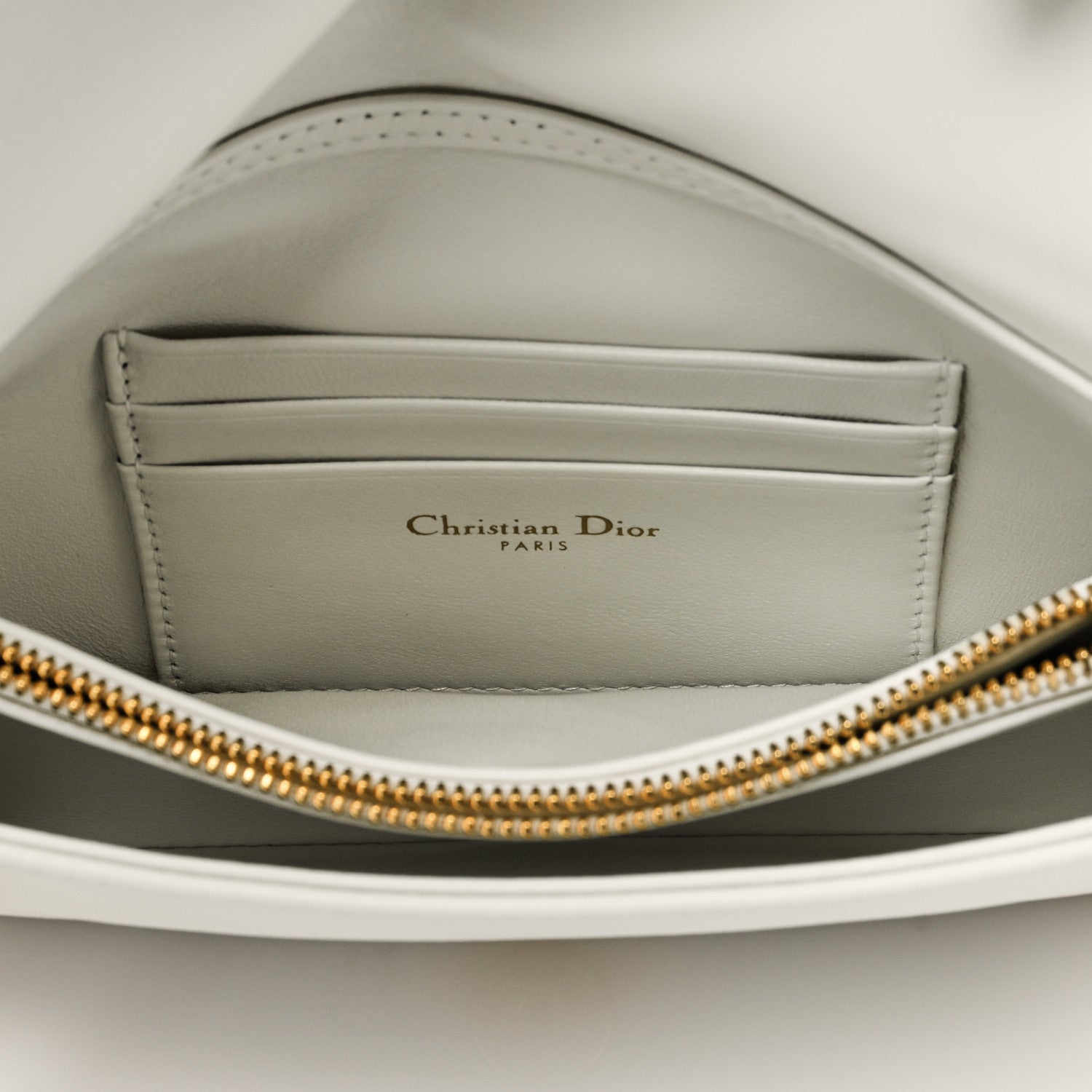 Christian Dior Calfskin Star Motif Macrocannage Mini Caro Bag Latte 4 of 9
