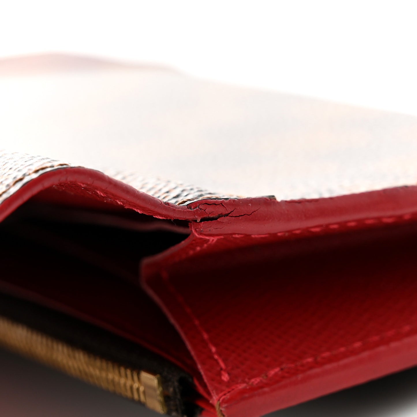 Damier Ebene Caissa Wallet Cherry