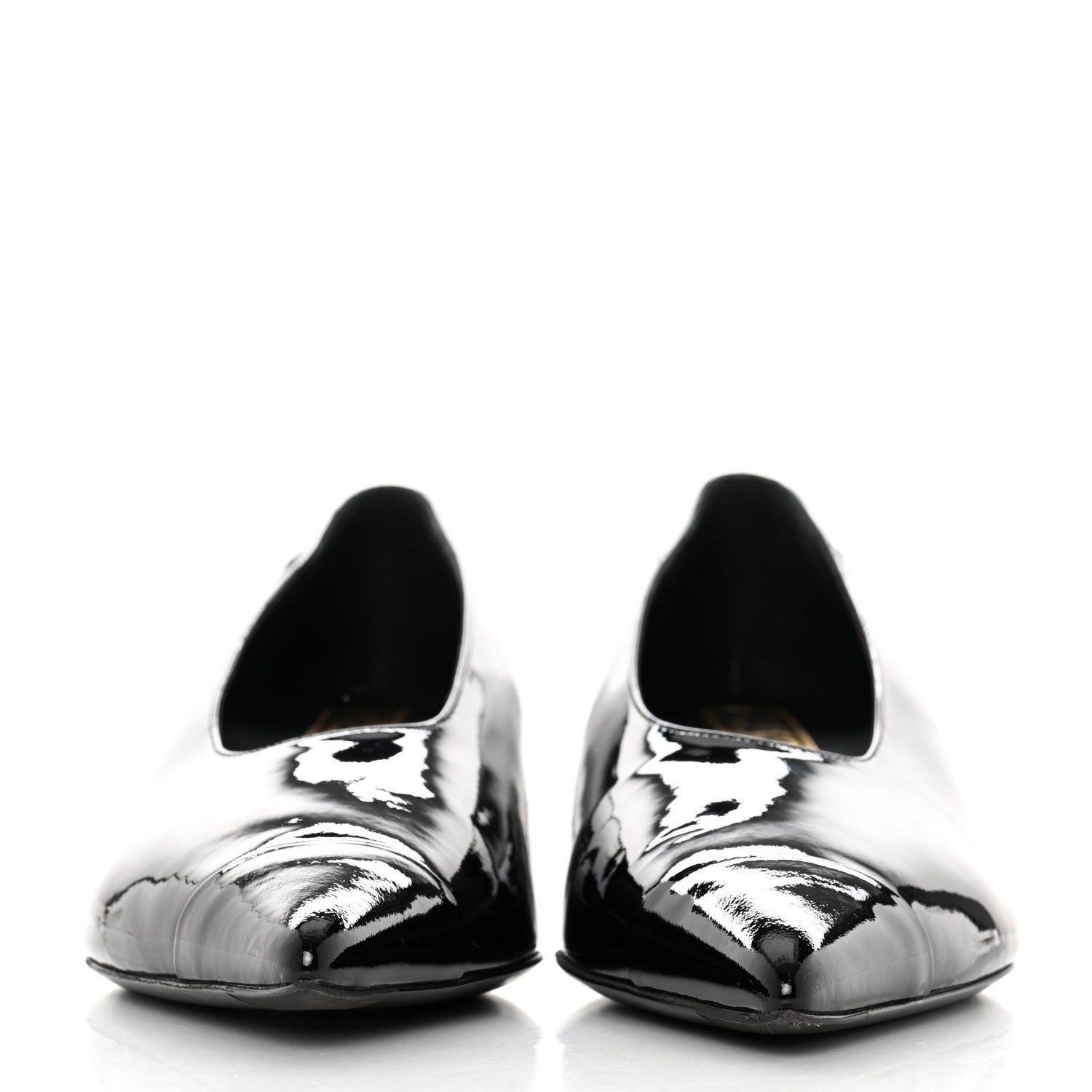 Chanel Patent Pumps 39.5 Black 2 of 9