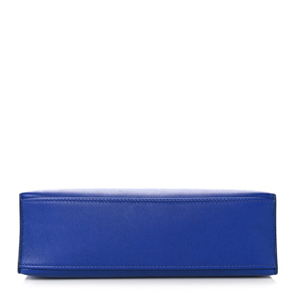 Hermes Swift Kelly Pochette Clutch Bleu Electrique 6 of 28
