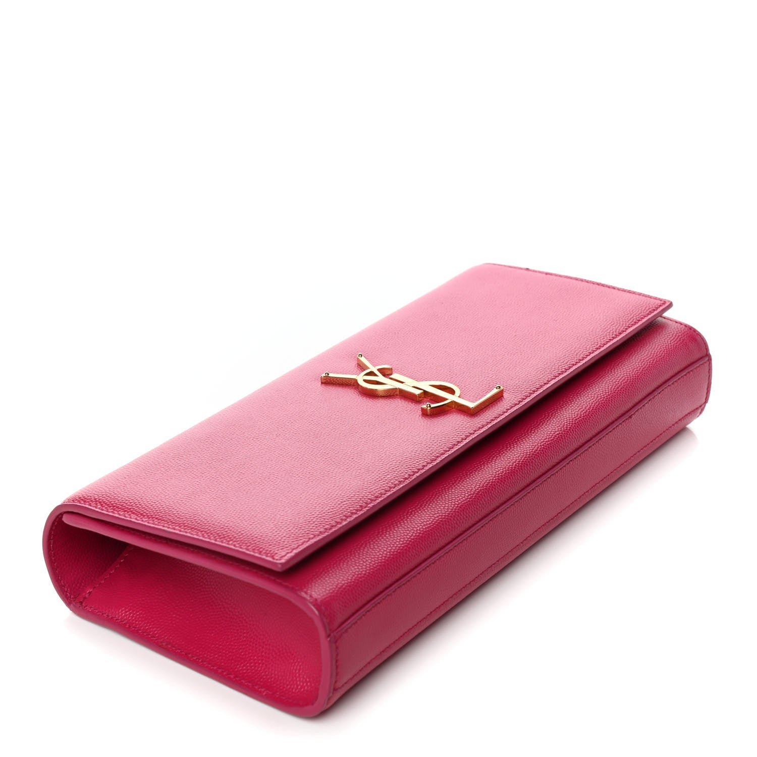 Saint Laurent Grain De Poudre Classic Monogram Cassandre Clutch Lipstick Fuchsia 5 of 10