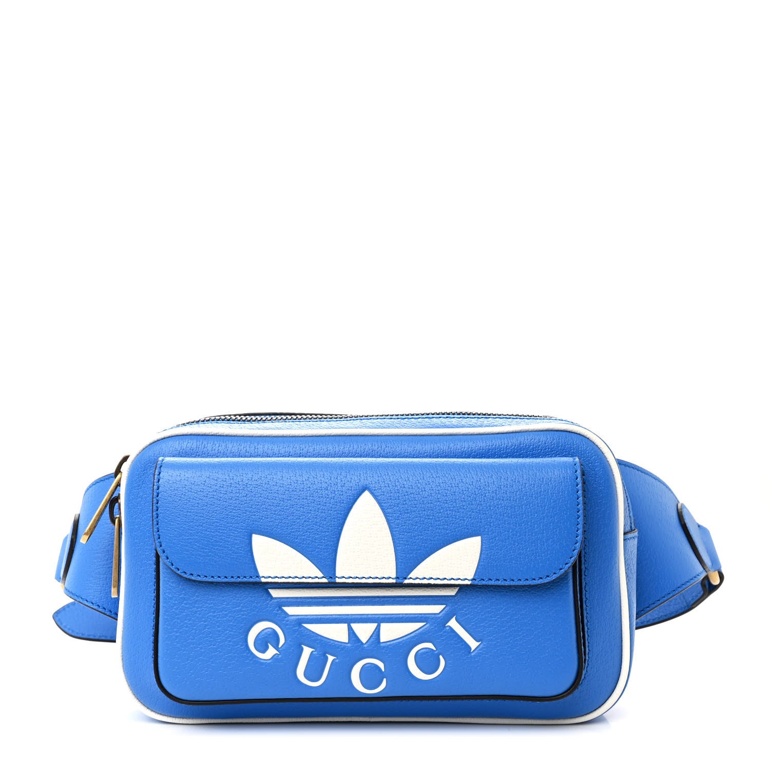 Gucci X ADIDAS Textured Dollar Calfskin Belt Bag Blue 1 of 10