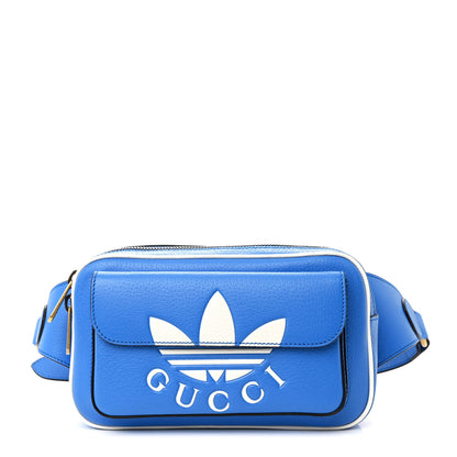 Gucci X ADIDAS Textured Dollar Calfskin Belt Bag Blue 1 of 10