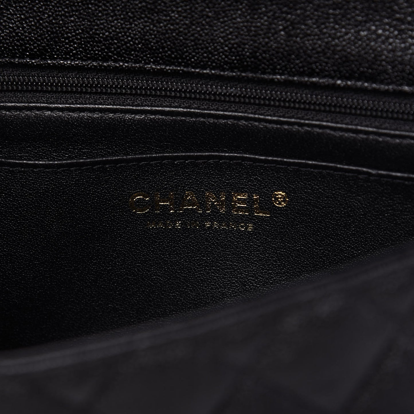 Caviar Quilted Mini Top Handle Rectangular Flap Black
