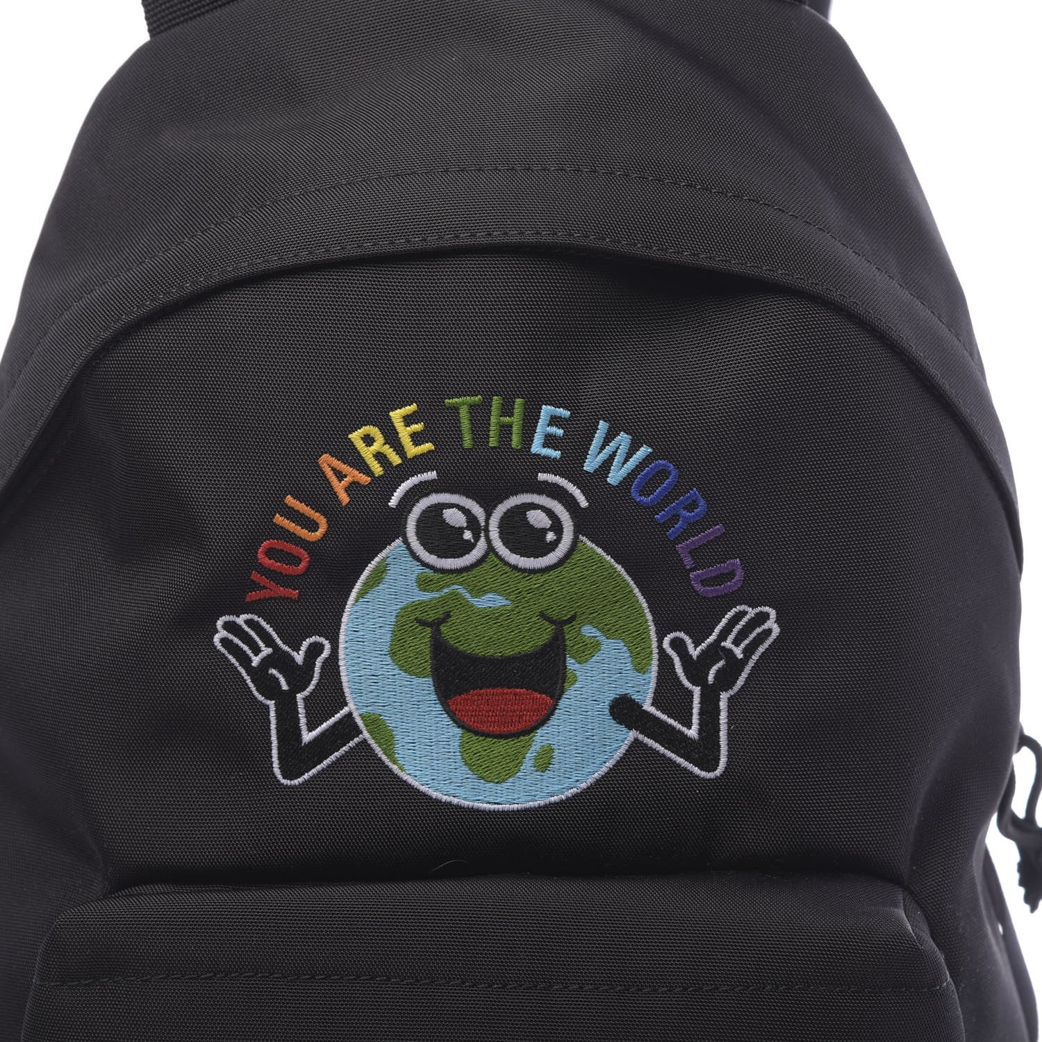 Balenciaga Nylon Embroidered You Are The World Explorer Backpack S Black 9 of 9