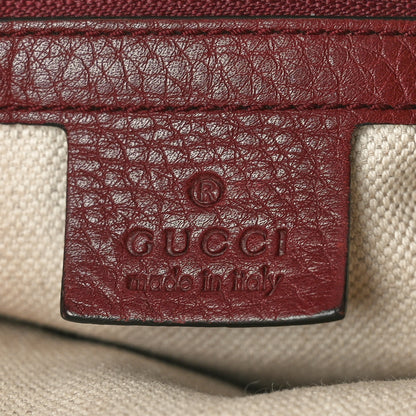 Gucci Pebbled Calfskin Medium Soho Messenger Bag Bordeaux 6 of 10