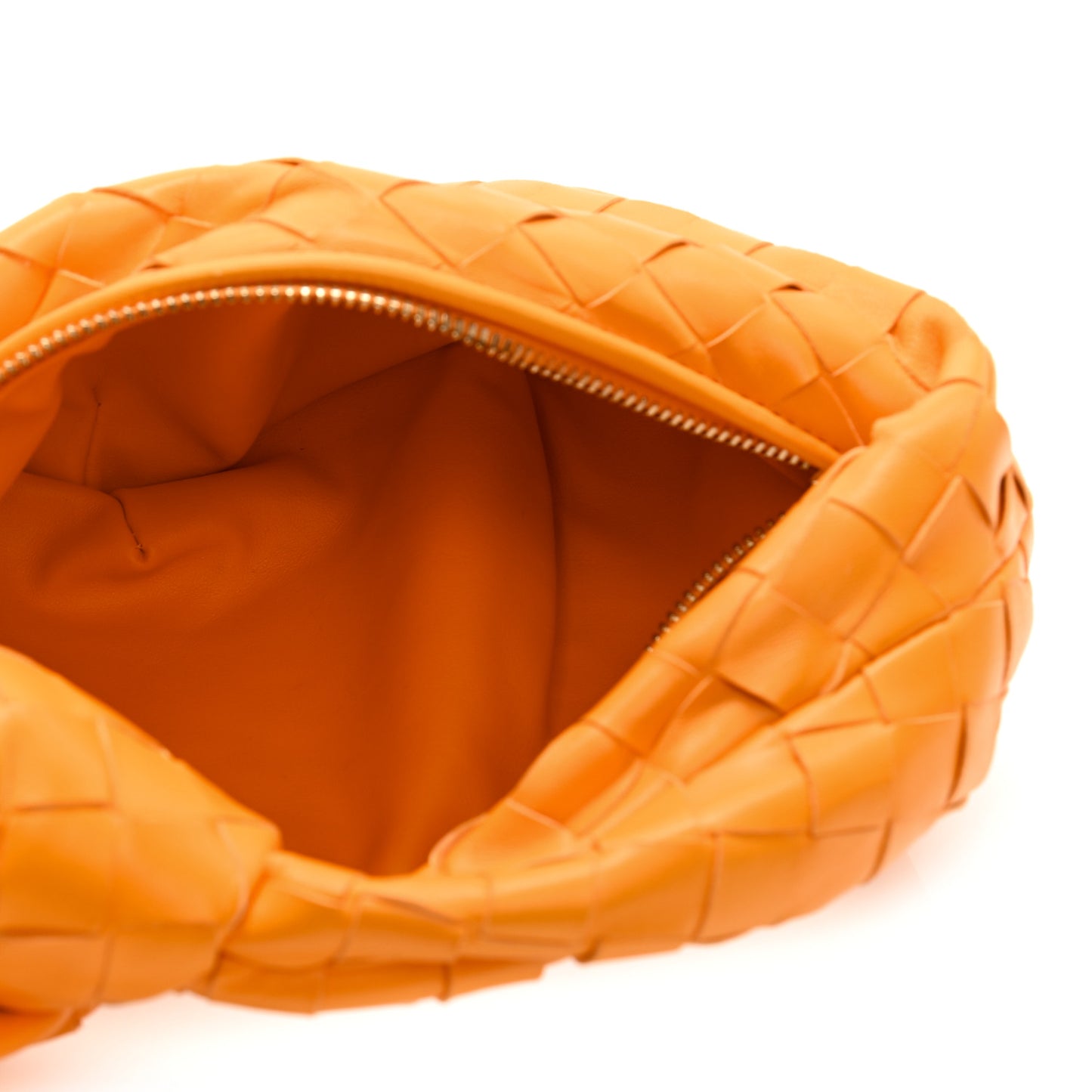 Nappa Intrecciato Mini Jodie Tangerine