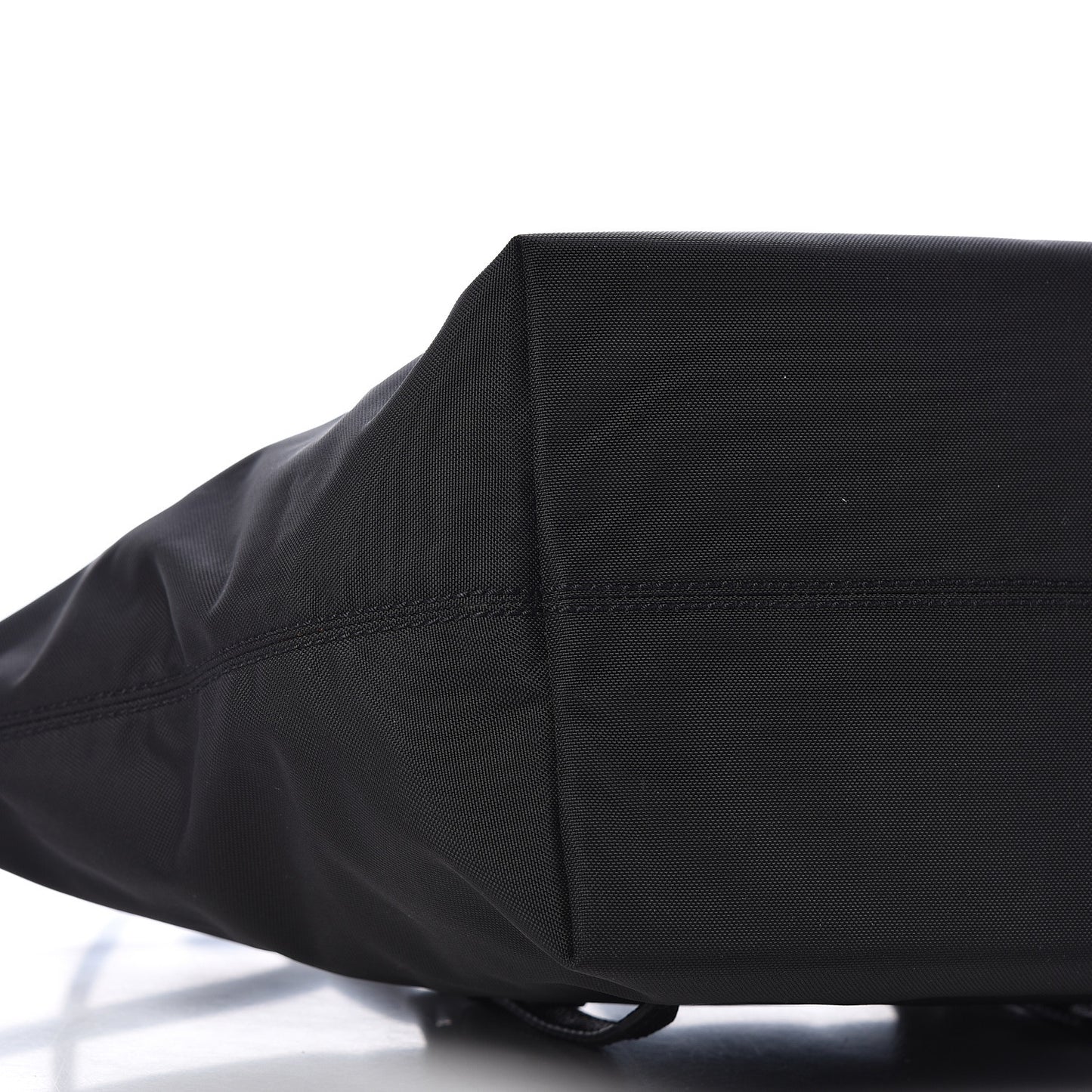 London Grainy Calfskin Nylon Small Tote Black