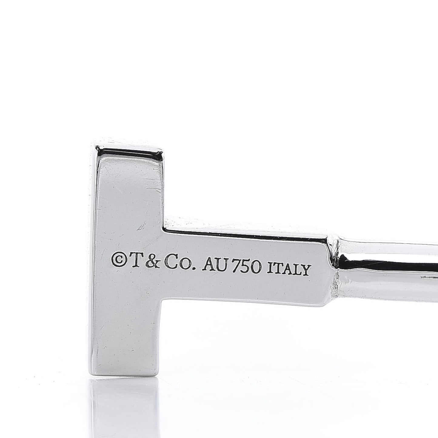 18K White Gold T Wire Bracelet