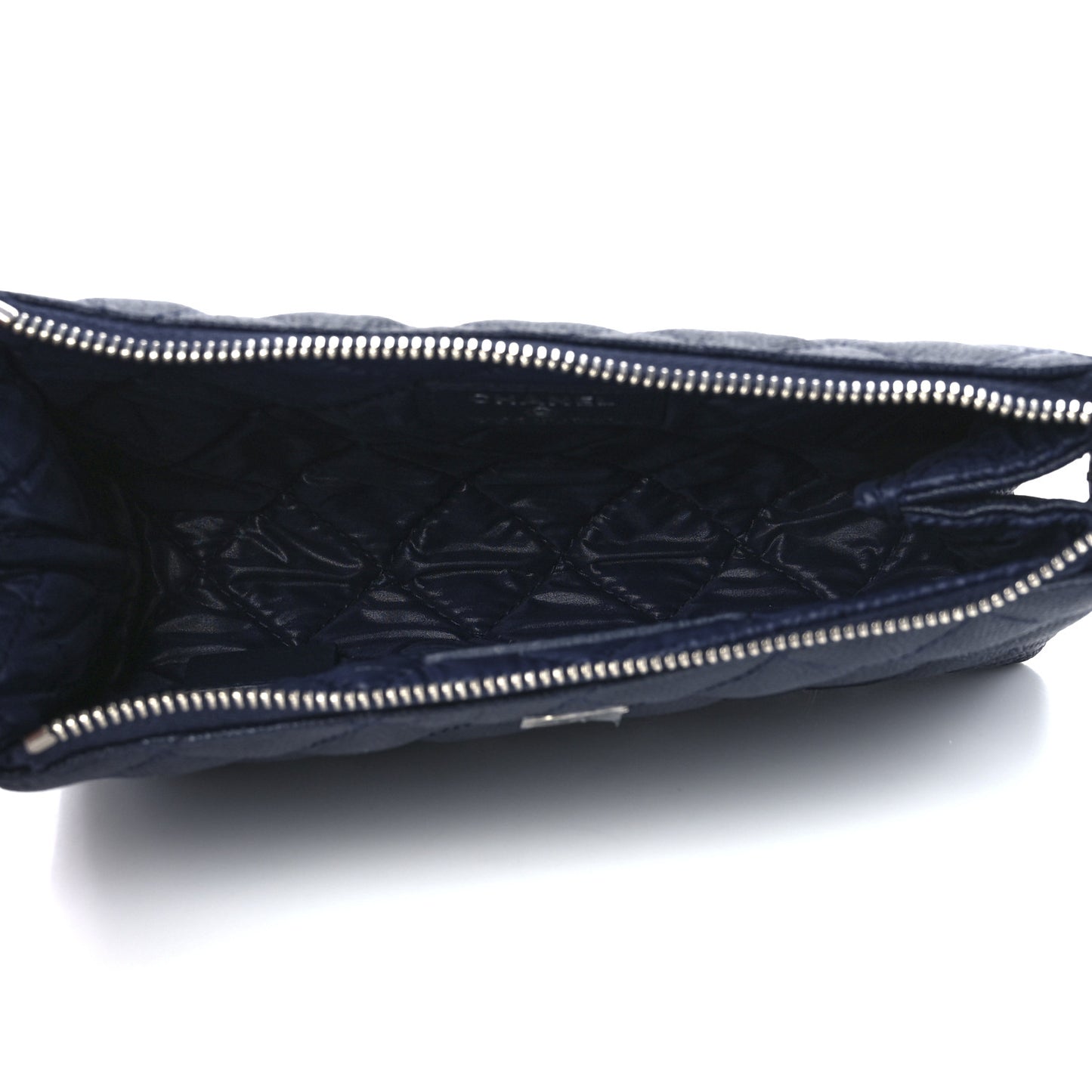 Caviar Quilted Small Pouch Navy
