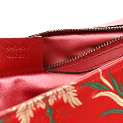 Gucci Jacquard Matelasse Floral Medium GG Marmont Shoulder Bag Red 7 of 11