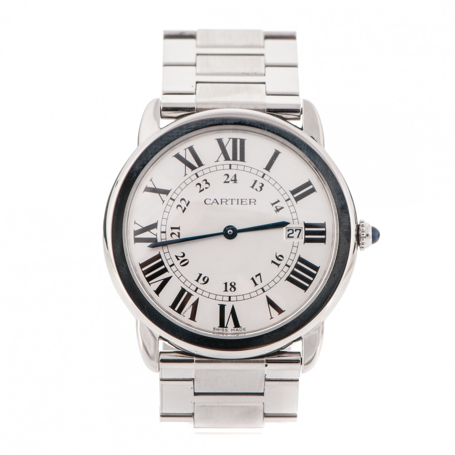 Cartier Stainless Steel 36mm Ronde Solo Quartz Watch 1 of 4