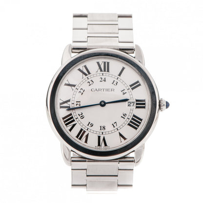 Cartier Stainless Steel 36mm Ronde Solo Quartz Watch 1 of 4