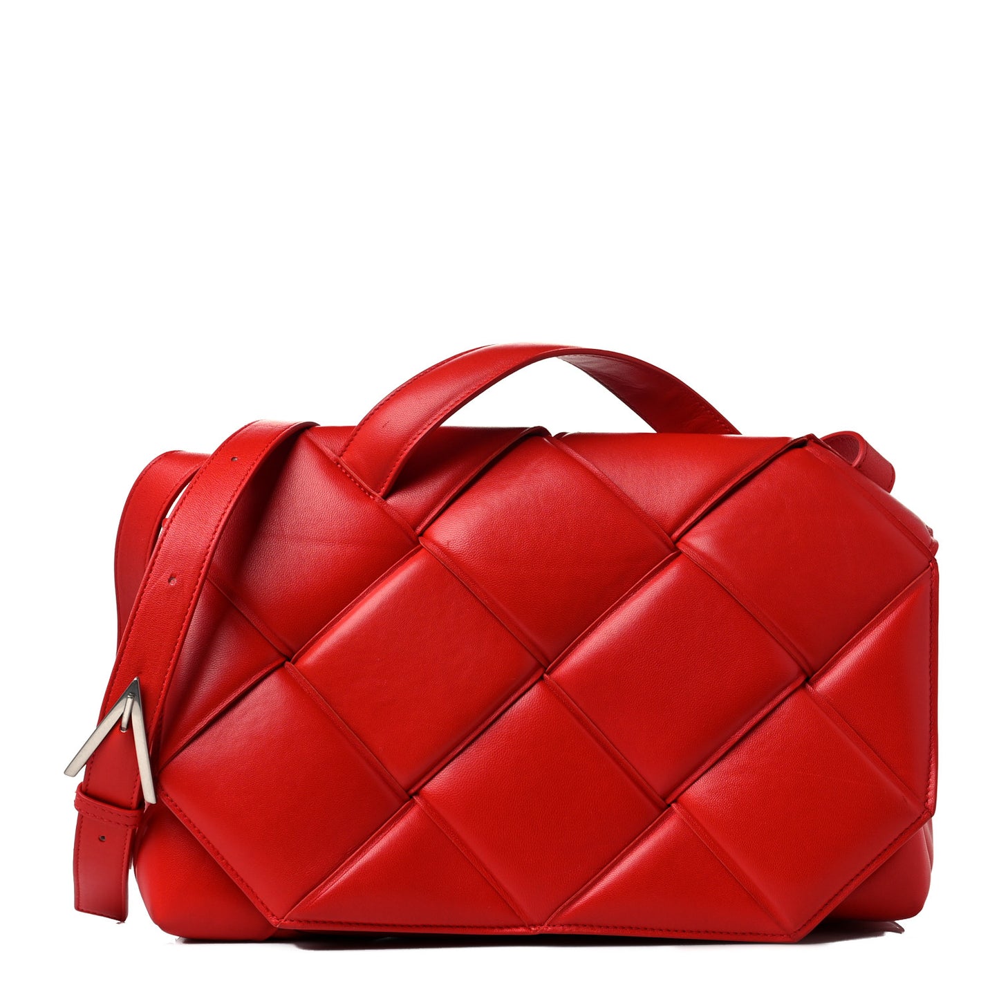 Nappa Intreccio Padded Top Handle Shoulder Bag Nail Polish