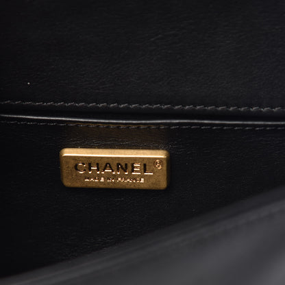 Chanel Metallic Alligator Small Boy Flap Black Gold 6 of 10