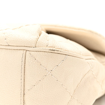 Chanel Crumpled Grained Calfskin Medium Coco Pleats Messenger Flap Dark White 17 of 18
