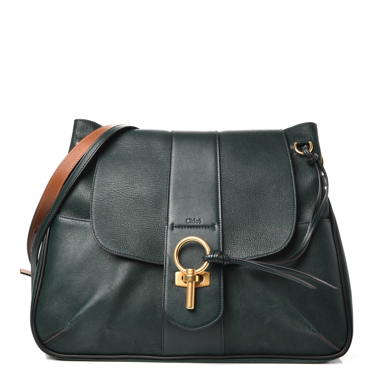 Chloe Lambskin Medium Lexa Shoulder Bag Intense Green 1 of 10
