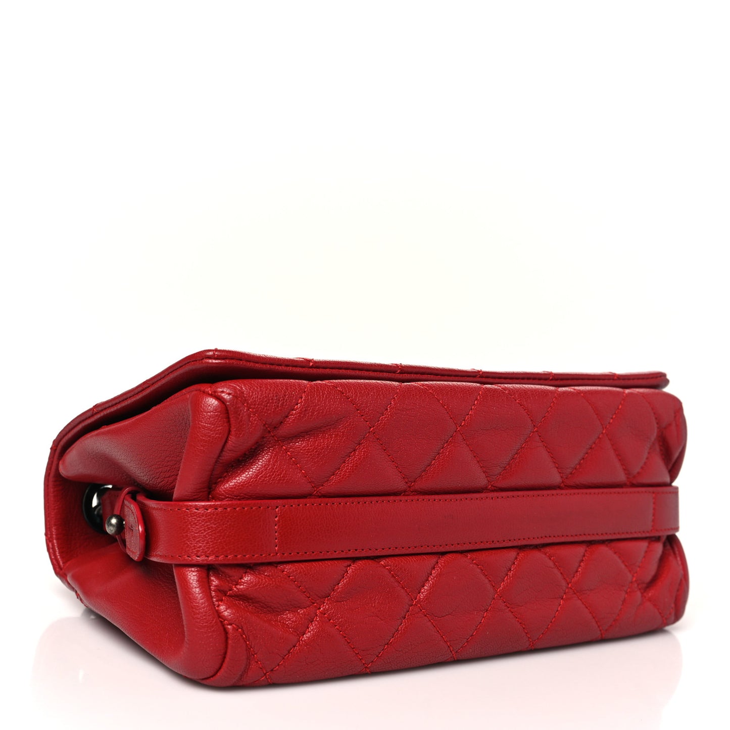 Goatskin Quilted Medium City Rock Flap Red