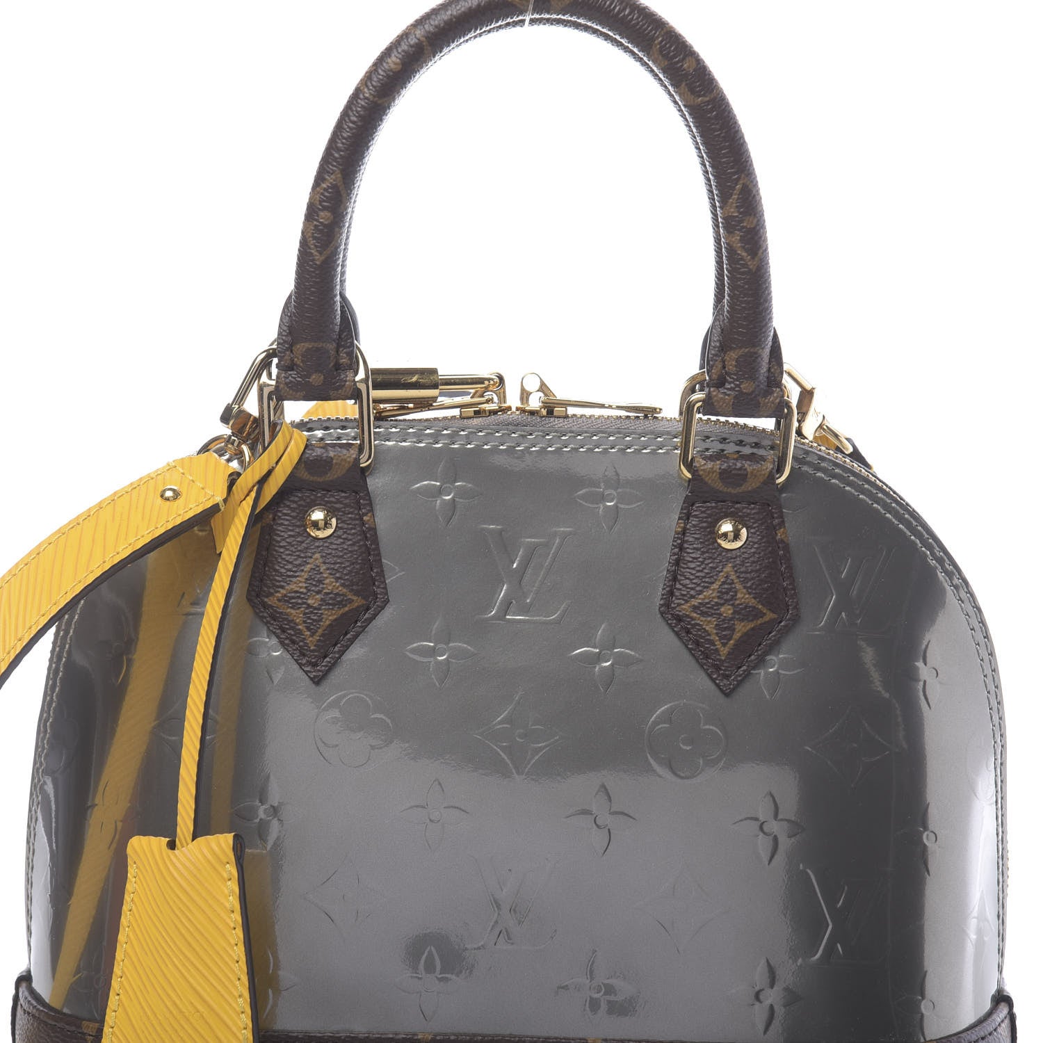 Louis Vuitton Vernis Epi Monogram Alma BB Bitume Metallise 9 of 9