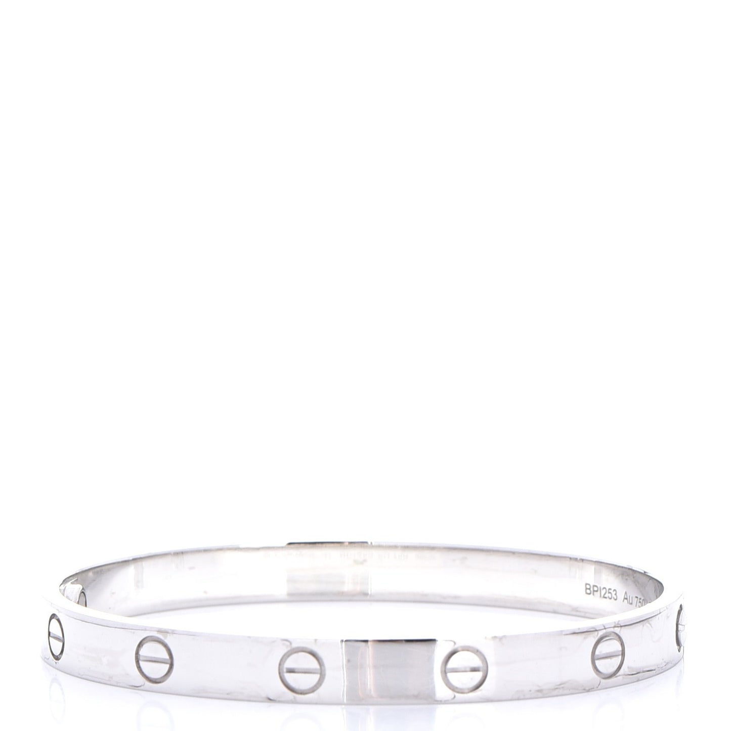 18K White Gold LOVE Bracelet 17