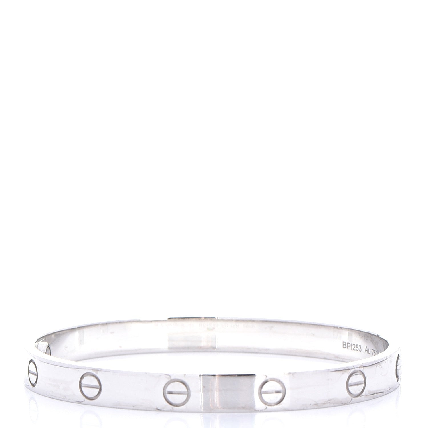 Cartier 18K White Gold LOVE Bracelet 17 3 of 8