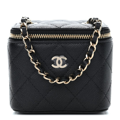 Chanel Caviar Quilted Mini Vanity Case With Chain Black 1 of 4