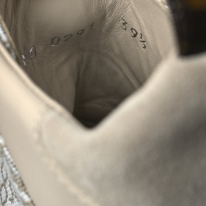 Louis Vuitton Suede Calfskin Jacquard Since 1854 Laureate Platform Desert Boots 39.5 Beige 7 of 7