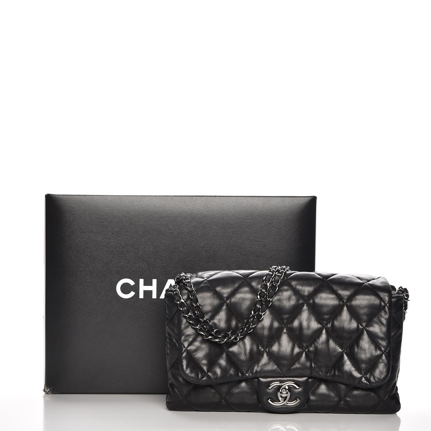 Chanel Lambskin Quilted 3 Accordion Flap Bag Black 9 of 9