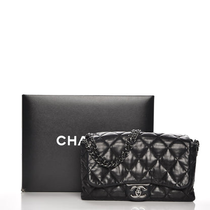 Chanel Lambskin Quilted 3 Accordion Flap Bag Black 9 of 9