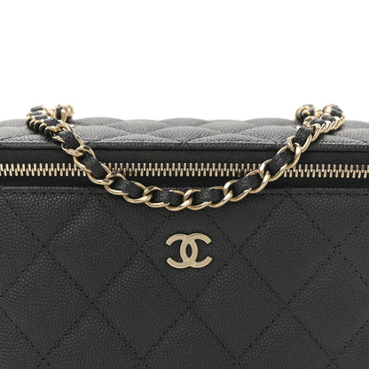Chanel Caviar Quilted Small Vanity Case With Chain Black 8 of 12