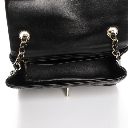 Chanel Lambskin Quilted Mini Rectangular Flap Black 5 of 7