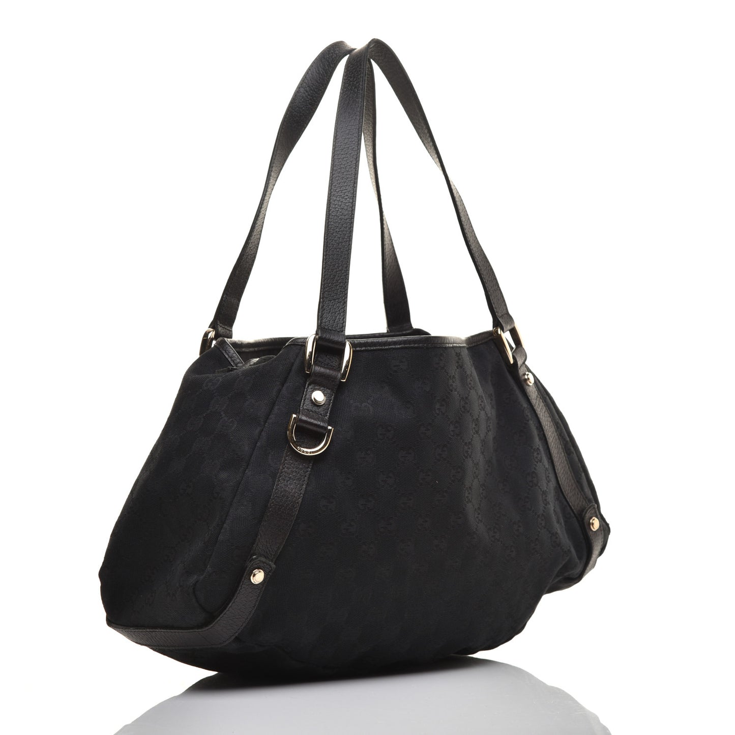 Monogram Medium Abbey Shoulder Bag Black