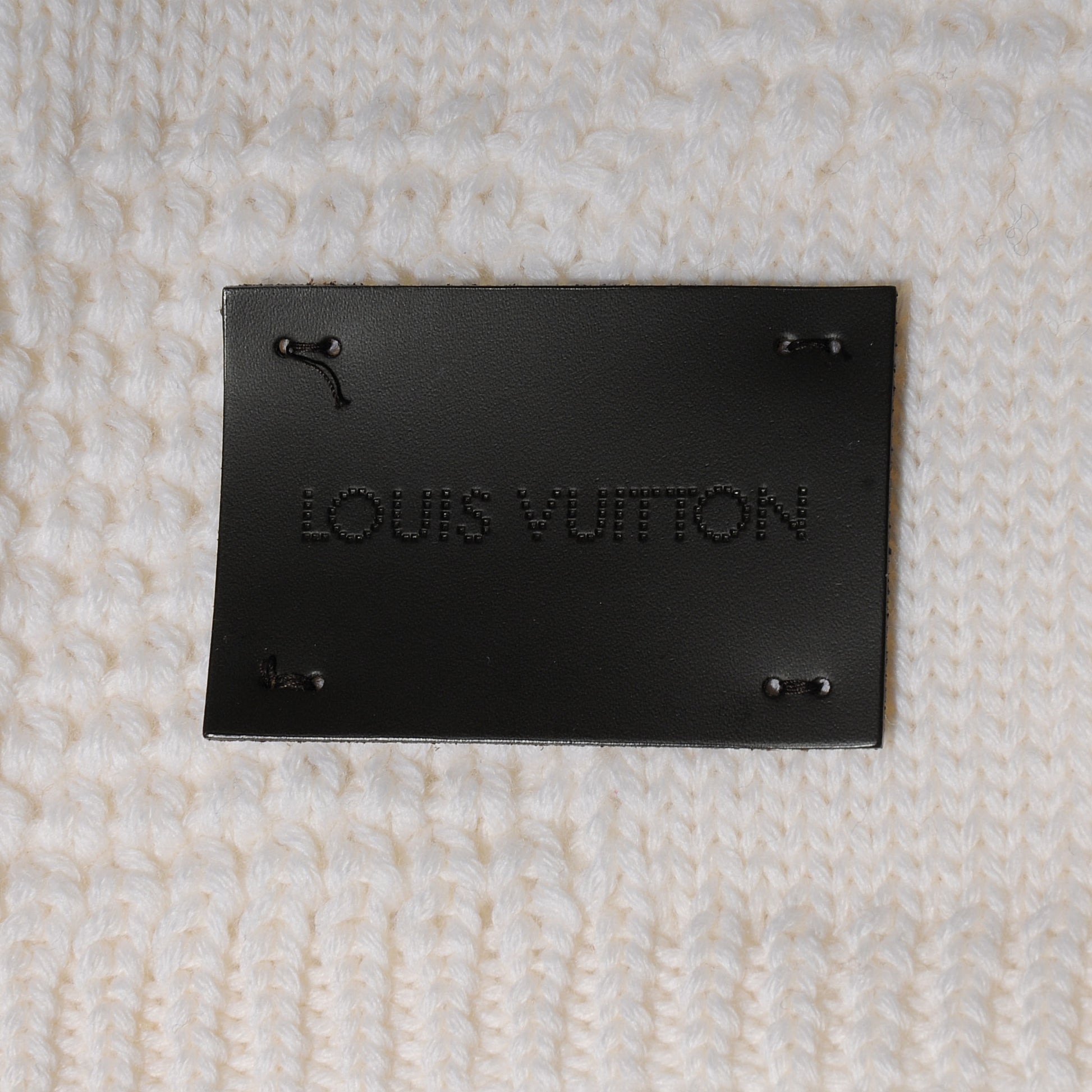 Louis Vuitton Damier Wool Scarf Ivory 3 of 3