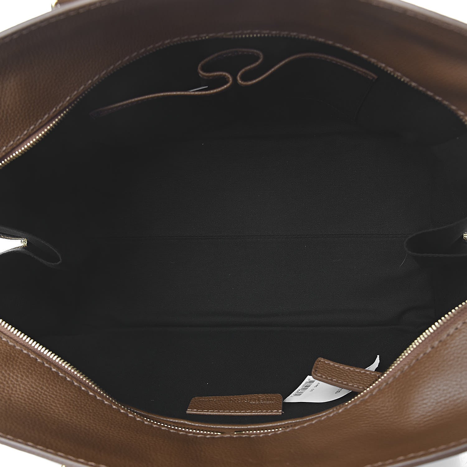 Alexander McQueen Pebbled Calfskin Large Skull Padlock Zip Around Tote Cuoio 5 of 11