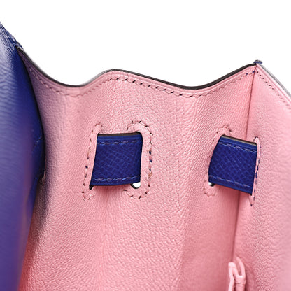 Hermes Epsom Horseshoe Kelly Sellier 32 Bleu Electrique Rose Sakura 29 of 31