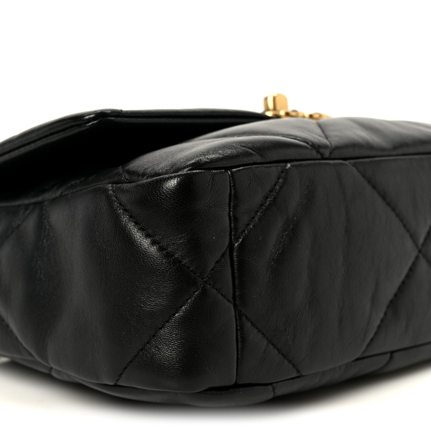 Lambskin Quilted Medium Chanel 19 Flap Black