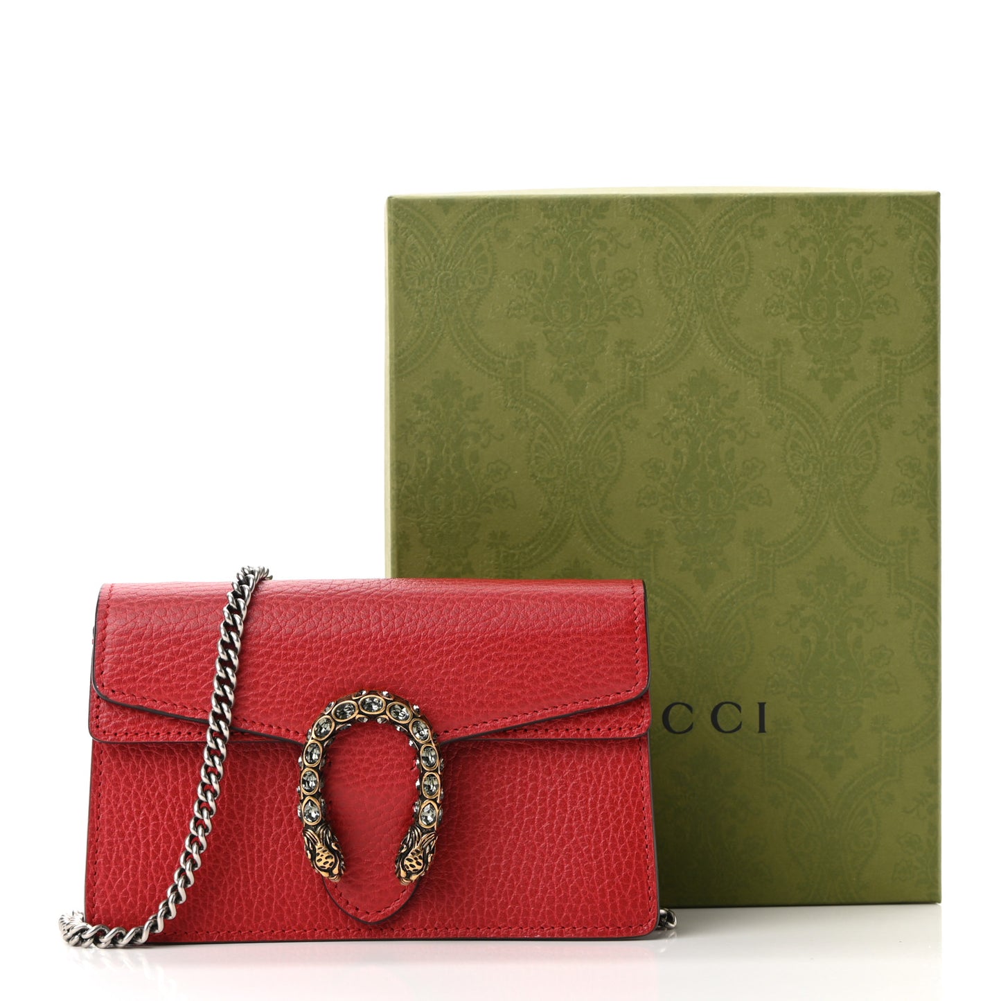Calfskin Super Mini Dionysus Shoulder Bag Hibiscus Red