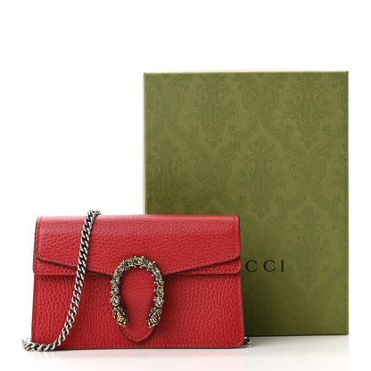 Gucci Calfskin Super Mini Dionysus Shoulder Bag Hibiscus Red 10 of 10